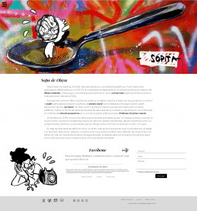 Proyecto web Sopa de Olaya - Servicios Empresariales Inteligentes SL Ejemplo de portada anterior Sopa de Olaya